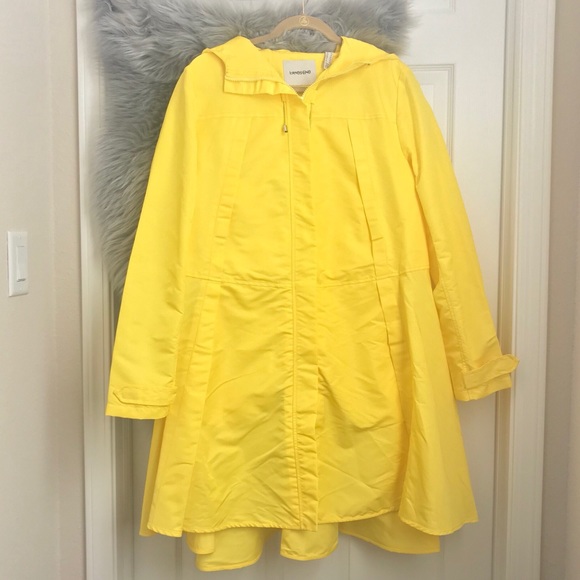 MUSTARD long swing hooded raincoat - Picture 7 of 8